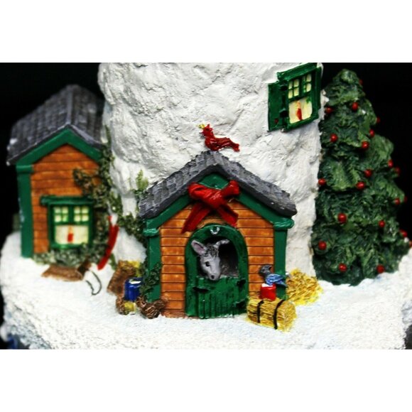 2 Danbury Cheryl Collin Lighthouse Xmas Candlestick Filling Santa Sack Waiting - Picture 10 of 13